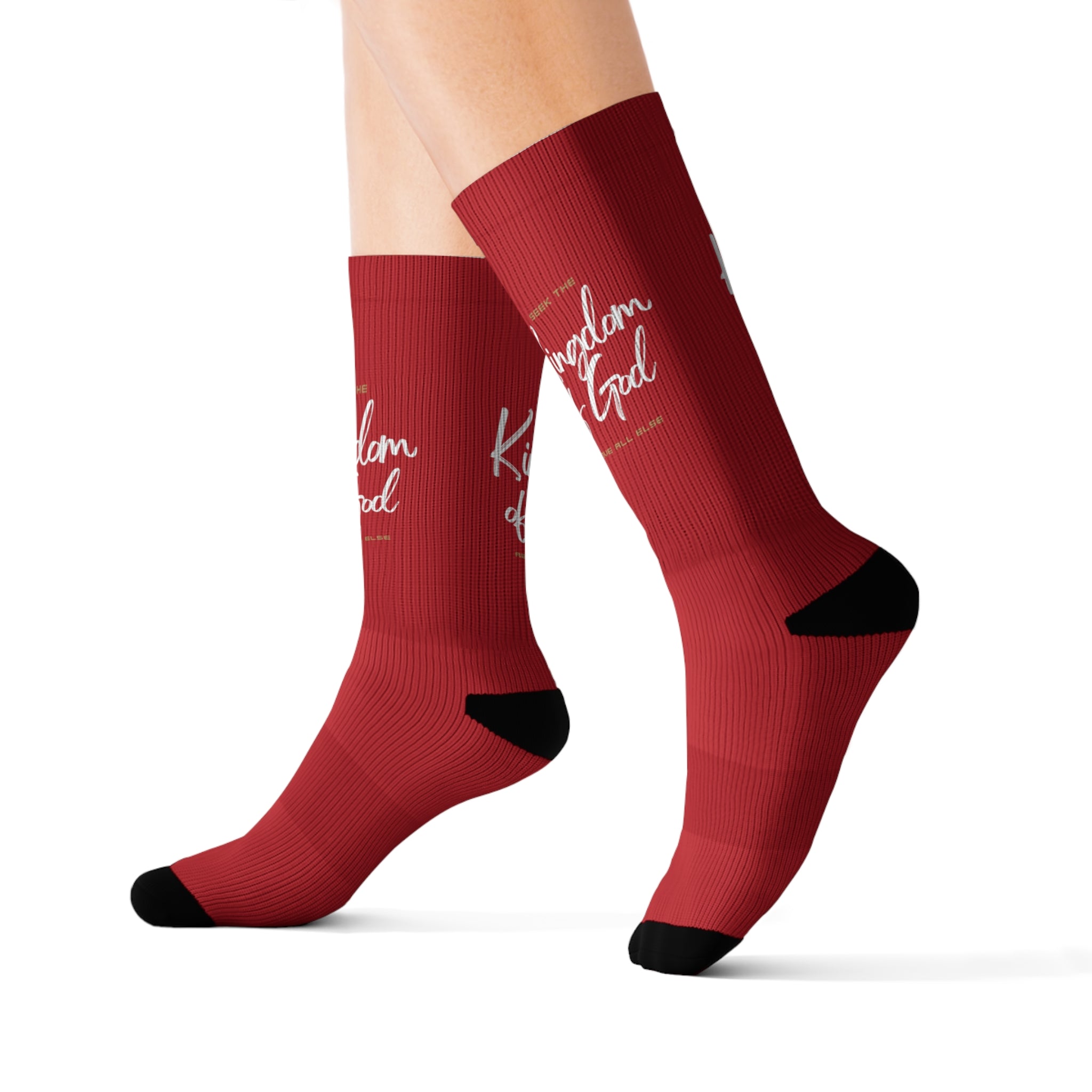 Dark Red KOG Sublimation Socks